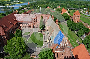 Malbork, Poland: View of Castle and River photo