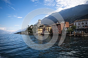 Malcesine on the eastern shore of Lake Garda in Italy