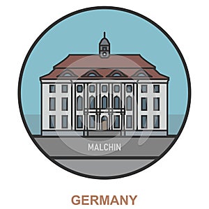 Malchin. Cities and towns in Germany
