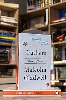 Malcolm Gladwell's Outliers: The Story of Success book in the bookshop