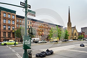 Malcolm X boulevard in Harlem, New York City, USA photo