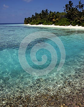 Maldavian paradise lagoon