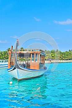 Maldive traditional fishing boat