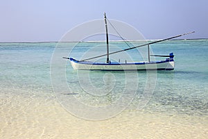 Maldives: the beautiful coastline of sun island in Ari atoll