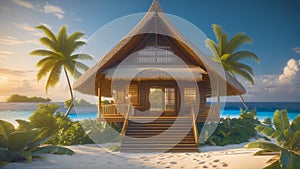 Maldives - Hut, Seaside, Sea, Nature