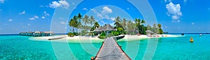 Maldives island panorama photo