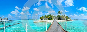 Maldives island panorama