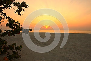 Maldives island sunrise