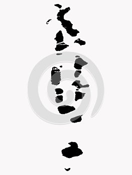 Maldives islands map silhouette vector