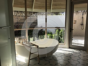 Maldives - Luxury Resort - Villa Interior - Bathroom with tub