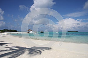 Maldives, Male South Atoll - The white sandy beach