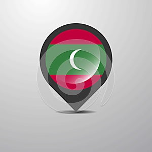 Maldives Map Pin