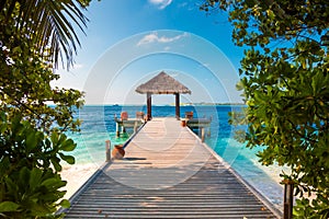 Maldives, a place on the beach for weddings. photo