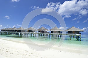 Maldives resort bungalows