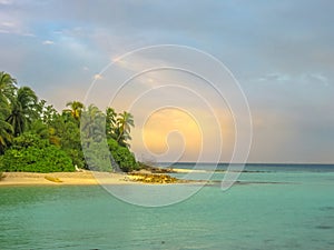 Maldives sunset beach