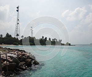 Maldives. Travel to the fishing island.