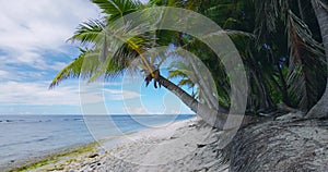 Maldives tropical beach on island. Summer and tropical vacation concept. Sandy beach in tropics