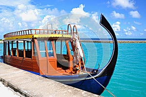 Maldivian boat at port