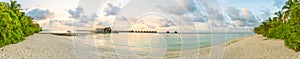 Maldivian sunrise panorama