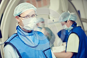 Male andiography surgeon at surgery operating room