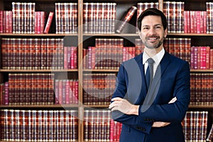 Male Attorney With Arms Crossed. Lawyer photo