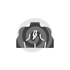Male back muscles vector icon