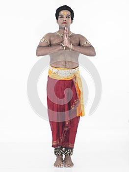 Male bharatnatyam dancer photo
