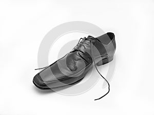 Male black leather shoe