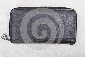 Male black wallet; closed purse