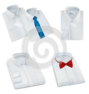 Male blank folded shirts set
