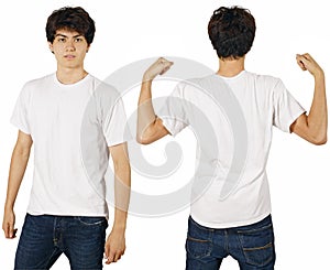 Samec prázdný bílý košile 