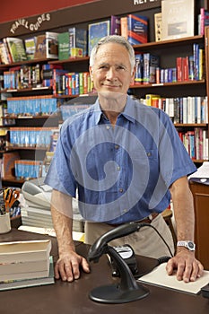 Male bookshop proprietor photo