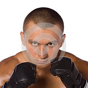 Male boxer, a fighter. Sports.