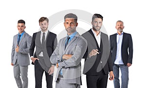 Male business team isolated