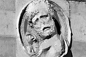Male bust at the Parador de San Marcos photo