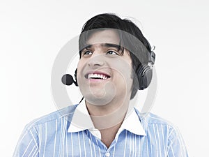 Male call centre executive