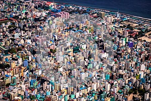 Male capital of the Maldives from above
