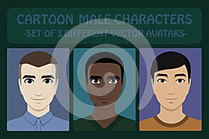 Male cartoon avatars