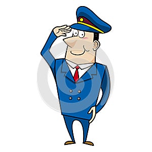 Male cartoon police officer