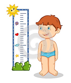 Male child and measures photo