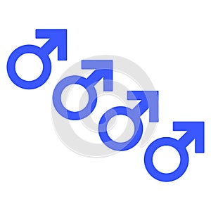 Male Cohort Symbol Flat Icon