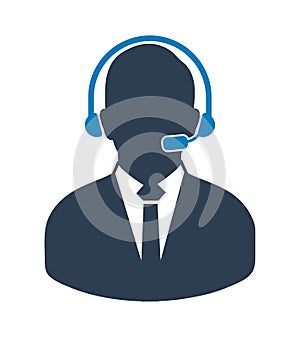 Male Costumer service icon.