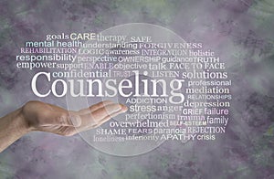 Male Counseling Word Tag Cloud photo