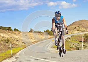 Male Cyclist on Road