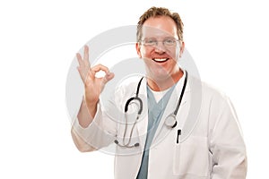 Male Doctor Giving the Okay Sign with His Hand