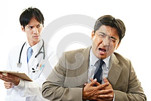 Male doctor and male businessman