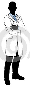 Male doctor silhouette