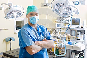 Male doctor in surgery room