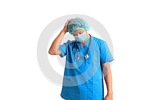 male doctor wearing blue suit