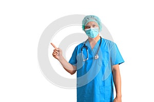 male doctor wearing blue suit